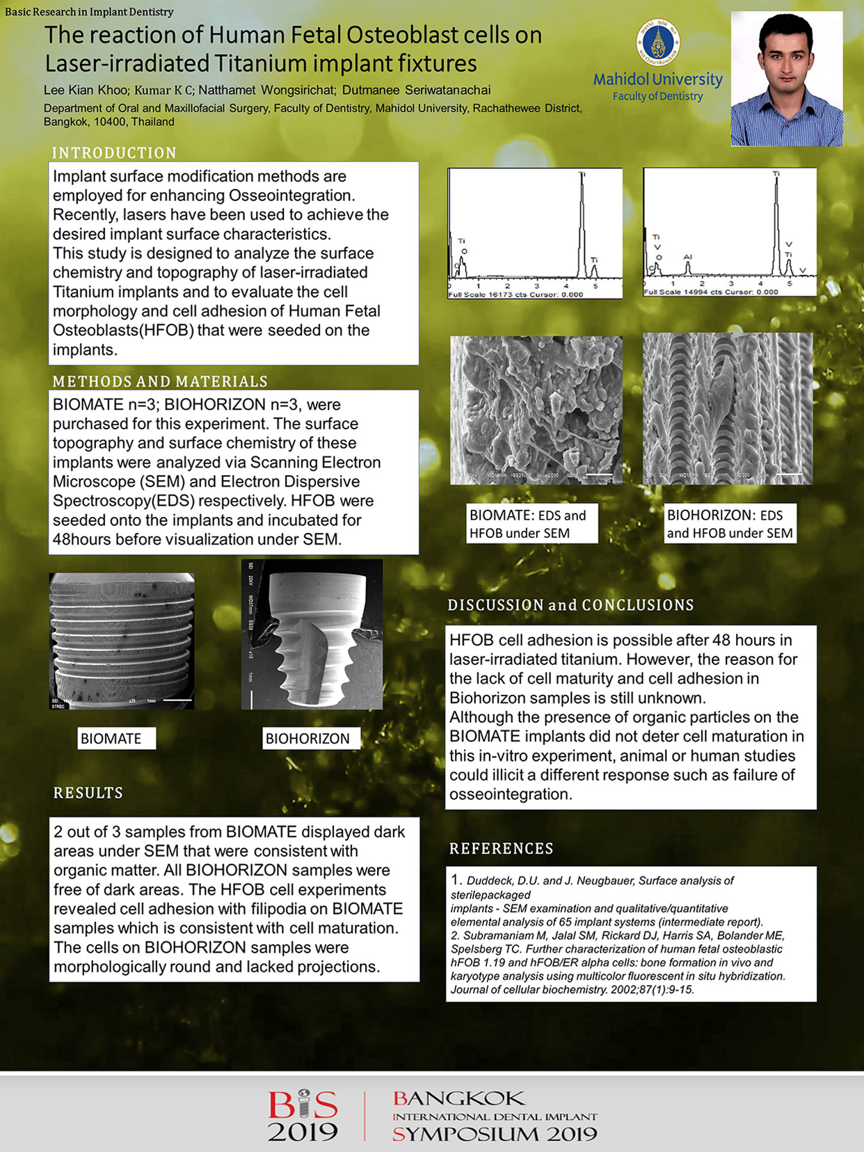 The reaction of Human Fetal Osteoblast cells on Laser-irradiated Titanium implant fixtures