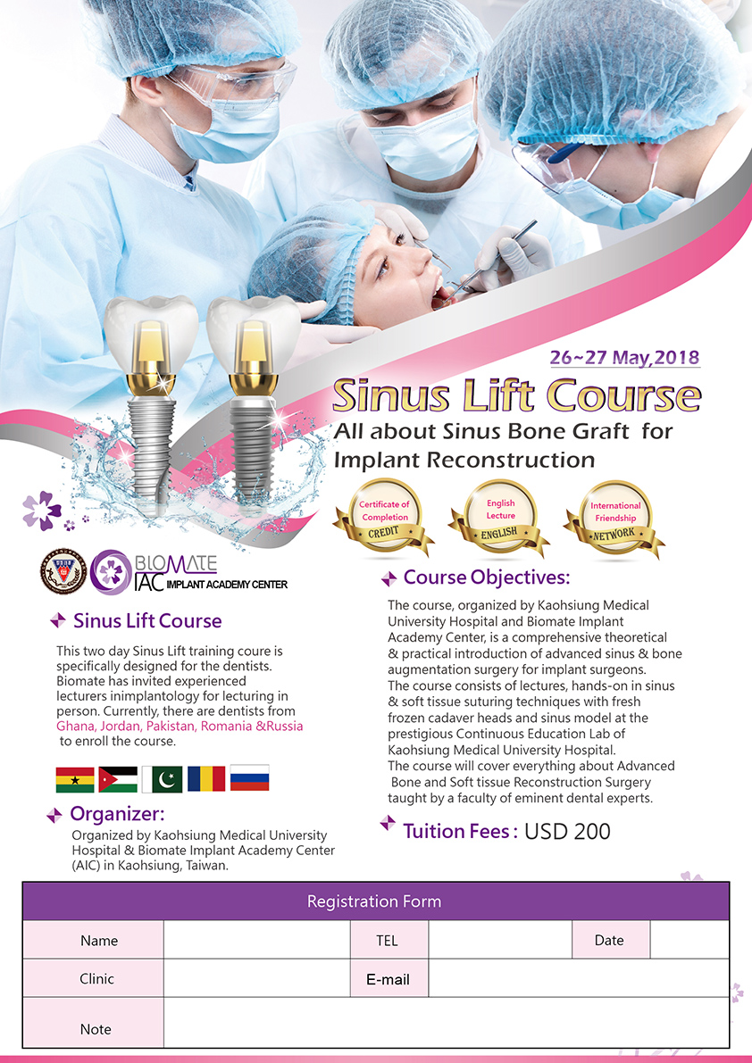 Sinus Lift Course-All about Sinus Bone Graft for Implant Reconstruction